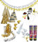KarnevalsTeufel Party-Set für Silvester Dekoration & Accessoires in Gold & Silber Neujahr