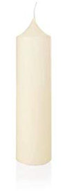 INNA-Glas Bougie d'église Franziska, Ivoire, 30cm, Ø8cm, 137h - Made in Germany - Bougie Cierge