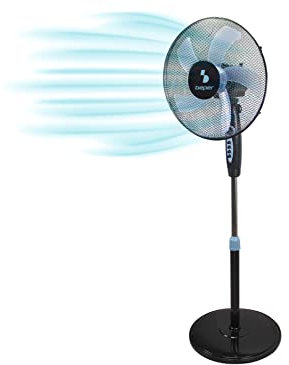 BEPER P206VEN130 Standventilator mit Timer - Ventilator Leise mit 5 Flügeln, 40 cm, 40 Watt