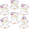 6 Pieces Bridesmaid Bracelet Knot Cuff Bangle with I Can't Tie The Knot Without You Bridesmaid Cards (Rose Gold)