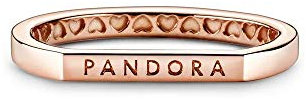 PANDORA Stacking-Ring mit Logo Sterling-Silber in roségold Größe 54