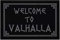 MoonWorks® Fußmatte mit Spruch Welcome to Valhalla Wikinger Viking Willkommen rutschfest & waschbar schwarz 60x40cm
