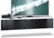 Vladon TV Board Lana 140 Hängeschrank Lowboard 140 x 29 x 37 cm, Made in Germany, Korpus in Weiß matt, Fronten in Schwarz Hochglanz | Große Farbauswahl