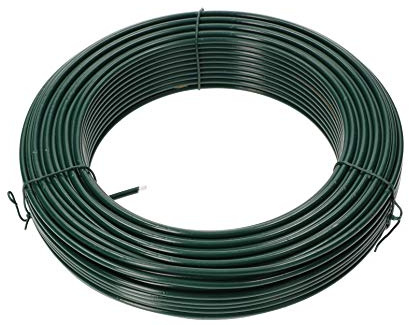 KOTARBAU® Rollo de Alambre de Acero plastificado con Acabado en Verde, Ø 3,60 mm - 100 m, Alambre de Atar Flexible para floristería o jardín, para Plantas trepadoras y hortalizas, Bricolaje