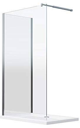 Cabine de douche de 8 millimètres type Walk-in double verre angulaire réversible H.200 (80X90)