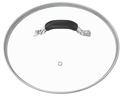 WishDirect Pfannendeckel 30 cm Glasdeckel für Töpfe, Deckel Pfannen, Topfdeckel Bratpfannen Mit Rostfreier Stahl Rand, Dampfloch, Deckel Abdeckung mit Hitzebeständigem Silikongriff