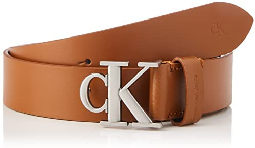 Calvin Klein Jeans Damen Mono Hardware Belt 30MM Grtel, Cognac, 85 cm