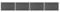 vidaXL Zaunelement Set mit Pfosten Sichtschutz Windschutz Zaun Gartenzaun Lamellenzaun Sichtschutzzaun Windschutzzaun WPC 699x105cm Schwarz