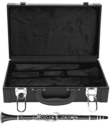 Custodia impermeabile per clarinetto, Custodia rigida per strumenti musicali in ecopelle con maniglia Accessori per clarinetto neri robusti