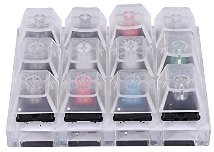 Jikoiuty Tester tastiera acrilica 12 campionatore di in plastica trasparente per switch Cherry MX