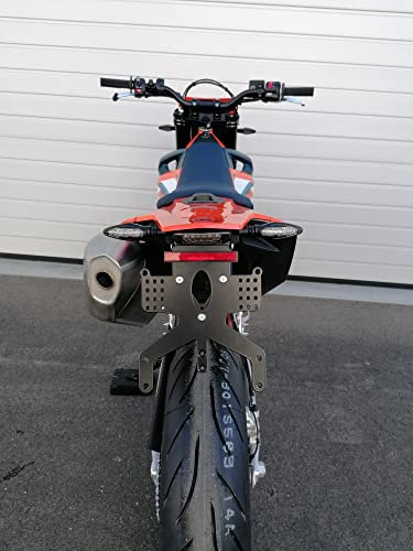 Kennzeichenhalter für KTM 690 SMC R 2019-2023 GroFaTec REVO Smart Plug&Play Kennzeichenträger SMC-R Supermoto Enduro Nummernschild Träger Halter kurzes Heck Heckumbau Porta Targa KTM smcr 690