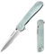 TONIFE RisingStar Cuchillo Plegable Cuchillo Outdoor con Clip de Bolsillo, Hoja 8Cr14MoV y Mango G10 para Cuchillo Pequeño Cuchillo de Camping (Cian Transparente + Satén)