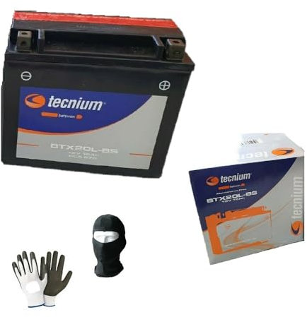 COMPATIBILE CON MOTO GUZZI California (KC/KD) 1100 da anno 1994 al 1997 BATTERIA YTX20L-BS TECNIUM BTX20L-BS PRONTA E CARICA PER L'UTILIZZO 18 AMPERE 12 VOLT 175X87X155MM