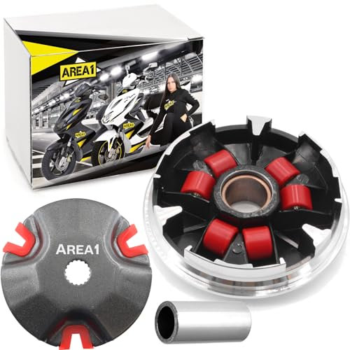 Area1 Tuning Variomatik für Motorroller mit 50ccm 2T Motor. Kompatibel mit Aerox Neos Jog Nitro Ovetto Mach G Booster Motowell Italjet APEX
