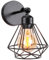 iDEGU Applique Murale Intérieure Design Cage en Métal 16CM Lampe Murale Industrielle Ajustable Plafonnier Luminaire Murale E27 Applique Vintage pour Chambre Couloir Salon Cuisine (Style-C, Noir)