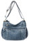Denim-Umhängetasche, Denim-Geldbeutel für Frauen lässig Denim Crossbody Bag PU wasserdichtes Jean-Geldbörse Multipocket großer Kapazität Reißverschluss nicht aufpackter Denim-Umhängetasche, Lake Blue