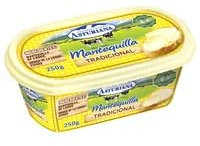 Mantequilla C. Lechera Asturiana –Variedades Tradicional, Ligera y Sin Lactosa,En Barquetas de 250 Gr.(Envío Refrigerado) (2 BARQUETAS DE 250 G., Mantequilla Tradicional en Barqueta 250g)