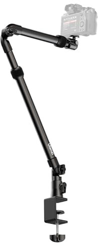 ULANZI Kamera Tischhalterung, ZJ02 98cm Kamera Tischstativ mit Flexibler Arm & 1/4 Kugelkopf für Kameras, Lichts, Webcams