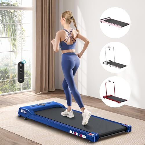BLACK LORD Laufband, elektrisch, Trainingsgerät, 2,2 PS, Fitnessgerät, Walking-Jogging-Trainer für das Fitnessstudio zu Hause, Büro, kommerzielle Serie, Blau