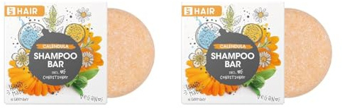 MY HAIR Shampoo Bar by Accentra, Festes Shampoo, Haarseife, Naturkosmetik, für alle Haartypen geeignet, vegan, handgefertigt in Deutschland, Duft: Ringelblume (Packung mit 2)