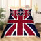 Loussiesd Union Jack Flagge British Flagge Bettbezug Set für Kinder Jungen Mädchen Rot Weiß Blau Bettwäsche Set 135x200cm Streifen Bettwäsche 3Stück mit Reißverschluss
