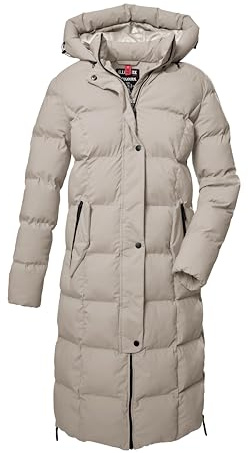 G.I.G.A. DX by killtec Damen Steppmantel/Funktionsmantel mit Kapuze GW 2 WMN QLTD CT, hellsand, 38, 41338-000