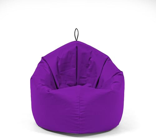 Nadimaideal Sitzsack 2 in1 Funktionen für Kinder & Erwachsene | Indoor & Outdoor | Gaming Sitzsack - Sitzkissen -Komfortabler Beanbag | Füllung EPS Perlen (Lila, XXL -Durchmesser: 145 cm)