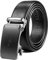 BOSSARON Gürtel Herren Ledergürtel Ratsche Automatikschließe Business Gürtel 35mm Breit Schwarz Verbessertes Material (YYD10-Schwarz)