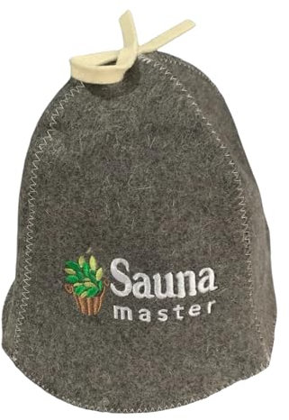 GMMH Einzigartiger Saunahut aus Wollfilz, Sauna Master 510-137, Saunamütze mit witzigen Motiven für Damen und Herren, Filz Kopfschutz Saunakappe Filzkappe Mütze Filzhut Kappe Sauna, Finnische Sauna