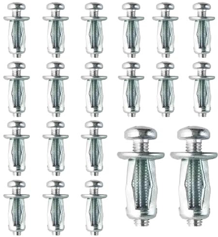 20 Stück Montage Set Hohlraumbefestigung, M4 x 20, Petal Nuts Expansion Nuts Hohlraumdübel Dünne Befestigungen, für Heimdekoration und Befestigungen an Hohlraum und Gipskartonwänden