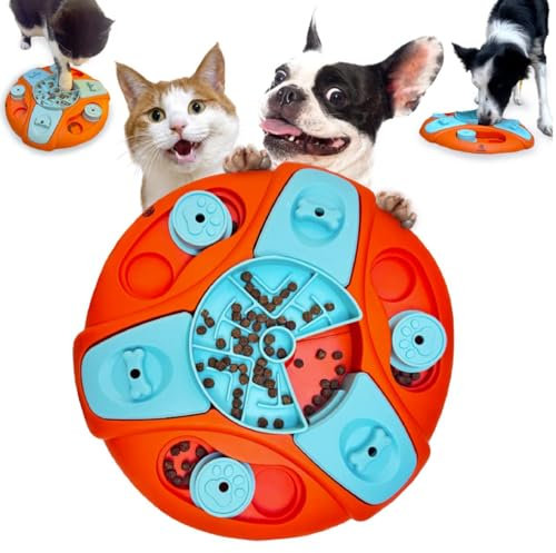 ROMICOTAS Exclusivo Juguete Interactivo Perro, Comedero de Inteligencia, Comedero Antivoracidad Gato y Perro,Alimentación Lenta, Juguete Tipo Puzzle, Juguete de olfateo 3 Niveles,Antideslizante