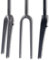 HZXQCVB 700C Starre Gabel Aus Kohlefaser 1-1/8'' Gerades/konisches Rohr Schnellspanner 9 X100mm Scheibenbremse Gravel Rennrad Gabel(Matt Black,Straight)