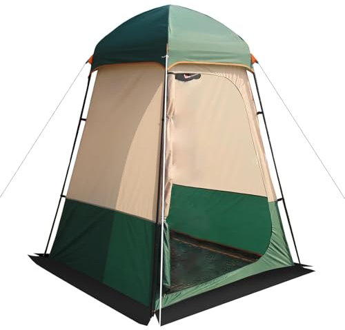 MRWIZMS Camping Shower Tent, Good Privacy, Large Space and Size, UPF 50+Waterproof, with Rain Shelter and Window Portable Shower Tent, Suitable for Camping, Toilet, Shower