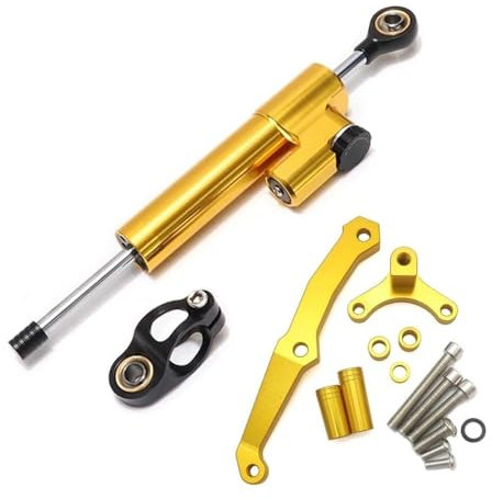 Für Kawa&saki Z800 2013-2018 Dämpfer Stabilisieren Montage Halterung Unterstützung Motorrad Lenkung Dämpfer Stabilisator Lenkungsdämpfer Stabilisator(Gold)