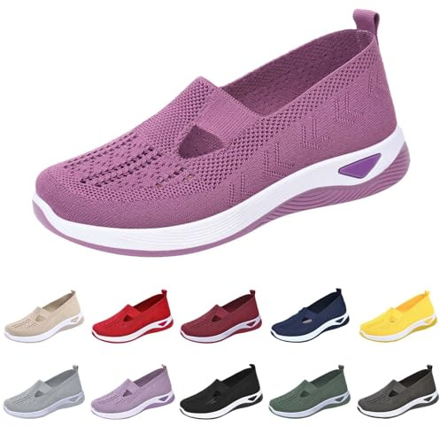 Orthopädische Schuhe Damen Weite H Krankenschwester Sommerschuhe Sommer Leicht Walkingschuhe Bequem Sneaker Atmungsaktives Vermascht Memory Schaum Sandalen Frauen