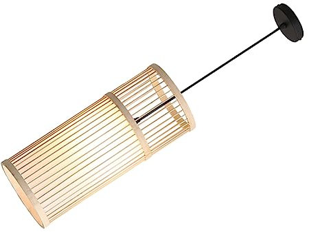 Homoyoyo Handgefertigte Bambus-hängeleuchte Im Chinesisch-japanischen Zen-stil Single-head Pendellampe Mit Natürlichem Lampenschirm Und Lichtquelle Deckenlampe Für Wohnzimmer Schlaf Teezimm