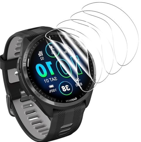Yieehhow Protection D'écran pour Garmin Forerunner 965, [4 Pièces] HD Souple TPU Protection Écran, Anti-Rayures, Couverture Totale Protection Film Flexible pour Garmin Forerunner 965