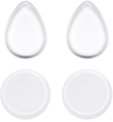 4 Pieces Of Silicone Makeup Sponge, Makeup Sponge, Beauty Sponge, Foundation Applicator, Women'S Cosmetics (Water Drop Shape, Round Shape).