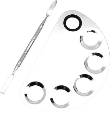 Lonwiner Makeup Palette Liscio Resistente alla temperatura Palette multiscomparto in acciaio inossidabile di alta qualità Piastra compatta per pittura in acciaio inossidabile per i viaggi