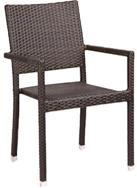 Gravidus 4er Set Stapelstuhl, Coffee