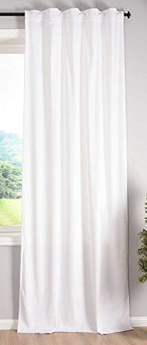 Gardinenbox Verdunkelung Vorhang »Milano« Samt Blickdicht Schlaufenband Tunneldurchzug Blackout Bügelband kürzbar Weiß 1 Stück HxB 280x135 cm, 20357