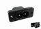 Kaltgeräte-Steckverbinder C8 Stecker, Einbau horizontal 250V/2A