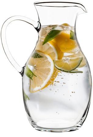 Simax Kleiner 473 ml Borosilikatglas-Krug mit Griff, Montessori-Kinder-Krug mit Ausgießer für Orangensaft, Milch, Tee