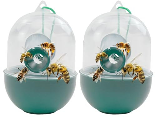 Ram 2 X Hanging Wasp Traps Honey Making Bee Houses Hornets Bee Trap Killer Insect Catcher Garden Lawn