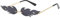FeiliandaJJ Creative Flamme Form Sonnenbrille Damen Herren Metall Brillenfassungen, Mode Vintage Punk-Stil Sonnenbrille Retro Unisex Sunglasses (A)