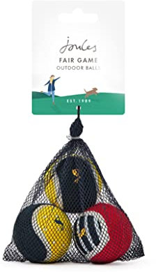Joules Rosewood Gummibälle, mit Tragetasche, Hundespielzeug, 3 Stück