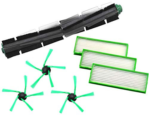 FSProdukte 1 Rundbürste 3 Seitenbürsten 3 Filter geeignet für Vorwerk Saugroboter VR200 VR300 VR 200 300