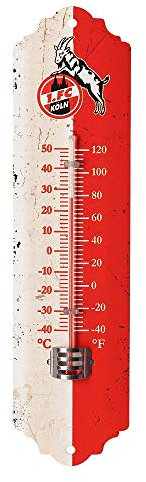 1. FC Köln Wandthermometer - Vintage - Thermometer analog - Plus Lesezeichen I Love Köln