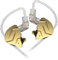 Yinyoo KZ ZSN Pro X in Ear Buds Hybrid Dynamic Driver Balanced Armature Monitor Auriculares Dual Driver 1DD 1BA Sonido estéreo de Graves Profundos ergonómicos (sin micrófono, Dorado)