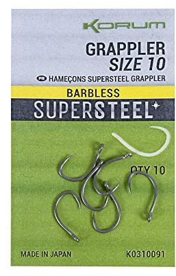 Korum Supersteel Grappler Haken: ohne Widerhaken 8